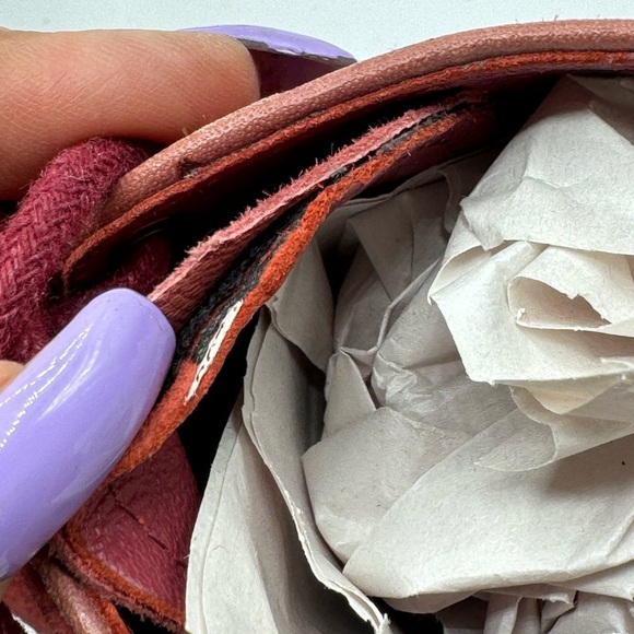 Guess chunky suede high heel shoes size 6 dark red - Picture 3 of 7